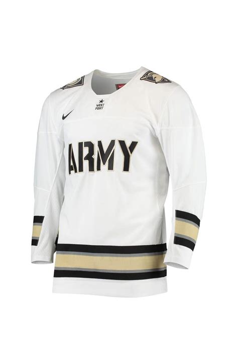 men's nike white army black knights replica hockey jersey|nike black knights hockey jersey.